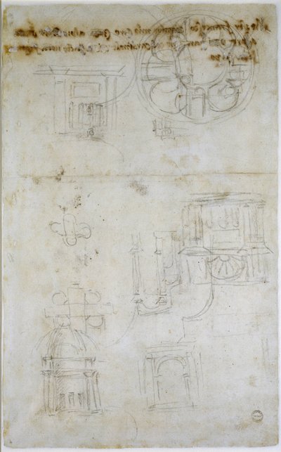 Architectural Studies, c.1560 by Michelangelo Buonarroti